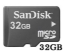 תמונה של כרטיס SanDisk Micro SD 32GB ללא