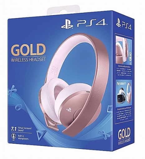 תמונה של אוזניות אלחוטיות Gold 7.1  Sony Gold Rose Wireless Headset