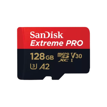 תמונה של כרטיס זיכרון SanDisk Extreme Pro A2 microSDXC 4K – בנפח 128G