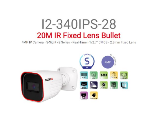 Picture of מצלמת צינור Provision I2-340IPSN-28-V2 IP POE 4MP 2.8