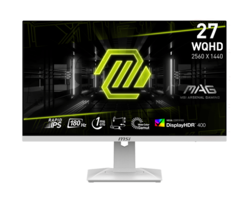 תמונה של מסך מחשב לבן גיימינג MSI MAG G274QRFW 2K