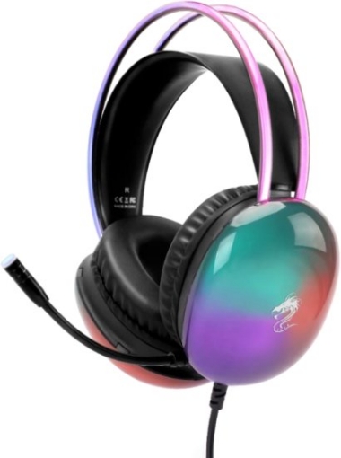 Picture of אוזניות גיימינג Over-Ear עם מיקרופון Dragon Combat E-Sport GPDRA-XT100RGB ל-Xbox One / PC / PS - עם תאורת RGB - צבע שחור