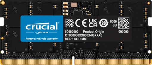 Picture of זכרון לנייד Crucial 32GB DDR5 5600MHZ C40 SODIMM
