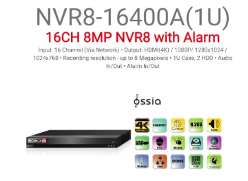 תמונה של מערכת הקלטה לשש עשרה מצלמות Provision 5mp IP NVR8-16400A 1U