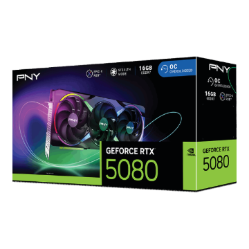 תמונה של כרטיס מסך PNY GeForce RTX™ 5080 ARGB EPIC-X RGB™ Overclocked Triple Fan GPU