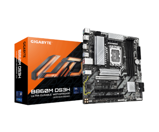 תמונה של לוח לאינטל דור 15 Gigabyte B860M DS3H Micro-ATX DDR5