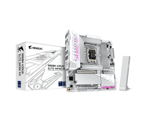 תמונה של לוח למעבד דור 15 Gigabyte B860M AORUS ELITE WIFI6E ICE ATX 2.5GB