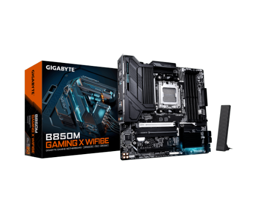 תמונה של לוח אם GIGABYTE B850M GAMING X WIFI6E MICRO-ATX DDR5 AM5 BT 2.5GB