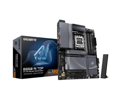 תמונה של לוח אם GIGABYTE B850 AI TOP WIFI7 ATX DDR5 AM5 2x10GBE LAN