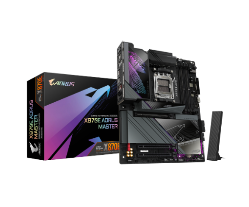 תמונה של לוח אם GIGABYTE X870E AORUS MASTER WIFI 7 ATX DDR5 AM5 5GBE LAN