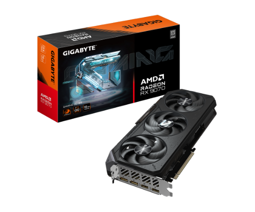 תמונה של כרטיס מסך Gigabyte RADEON RX9070 GAMING OC 16GB PCIE 5.0