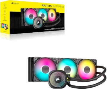 תמונה של קירור נוזלי Corsair iCUE NAUTILUS 360 RS RGB Black 360mm AIO