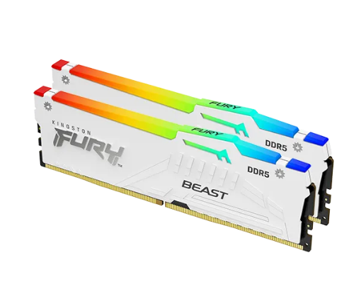Picture of Kingston Fury Beast White RGB Expo 32GB 2X16 6000MHZ DDR5 CL30