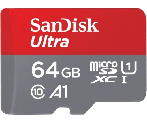 תמונה של כרטיס זכרון SanDisk 64GB Ultra microSDXC UHS-I Up to 140MB/s C10
