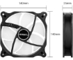תמונה של מאורר למארז Antec 140mm Case Fan 3-pin Connector Bulk F14 Series