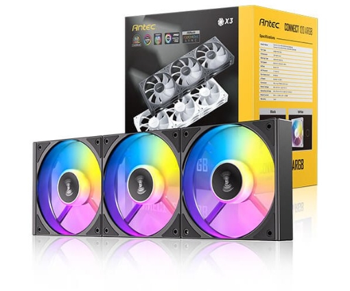 תמונה של מאווררים למארז ANTEC Connect C120 ARGB BLACK 3PK