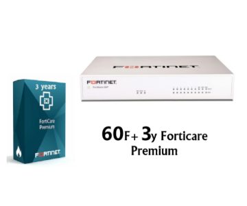 תמונה של באנדל מכשיר 60F ורשיון FortiGate-60F HW PLUS 3y