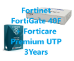 תמונה של באנדל מכשיר ומנוי FortiGate-40F HW PLUS premium UTP 3 years