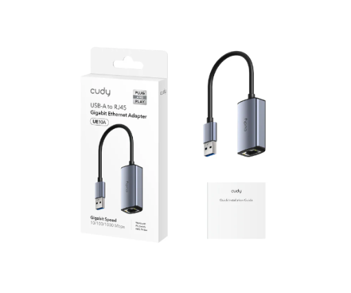 תמונה של כרטיס רשת CUDY UE10A USB-A 3.0 TO RJ45 UP TO 1GB