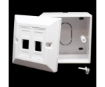 תמונה של קופסאת פלסטיק לשני מחברים RJ-45 Plastic box Cat5
