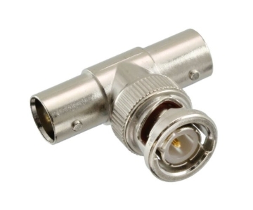 תמונה של מחבר 2 שקעי BNC לתקע BNC