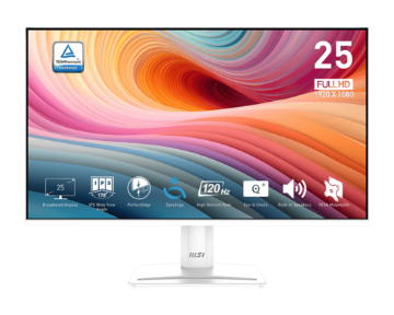 תמונה של מסך מחשב עסקי  25" MSI PRO MP251W E2 WHITE