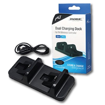 תמונה של עמדת טעינה כפולה לשלטי PS4 מבית DOBE