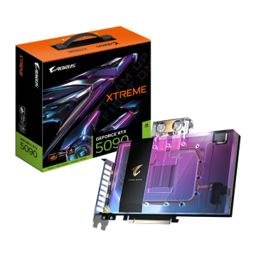 תמונה של כרטיס מסך Gigabyte AORUS GeForce RTX 5090 XTREME WATERFORCE WB 32GB GDDR7