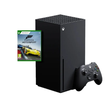 תמונה של קונסולת XBOX Series X עם משחק ומשחק Xbox Forza Motorsport אחריות לשנתיים