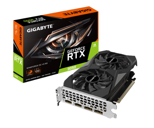 תמונה של כרטיס מסך Gigabyte RTX 3050 Windforce 2 OC V2 6GB