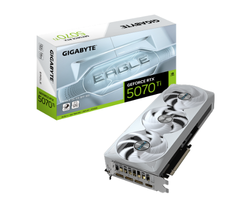 תמונה של כרטיס מסך GIGABYTE GeForce RTX 5070 Ti EAGLE OC ICE SFF 16G
