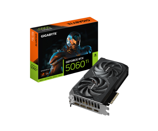תמונה של כרטיס מסך Gigabyte RTX 5060 Ti WindForce 2 OC 16GB