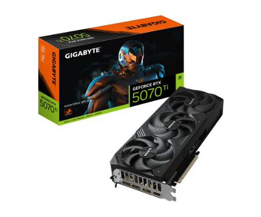 תמונה של כרטיס מסך Gigabyte GeForce RTX 5070 Ti WINDFORCE SFF 16G