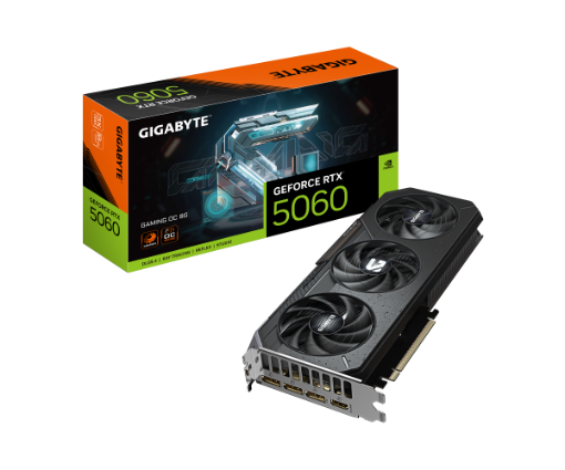 תמונה של כרטיס מסך Gigabyte GeForce RTX 5060 Gaming OC 8GB