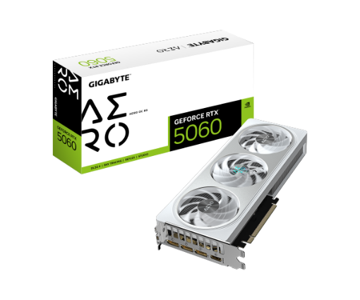 תמונה של כרטיס מסך Gigabyte GeForce RTX 5060 AERO OC 8GB
