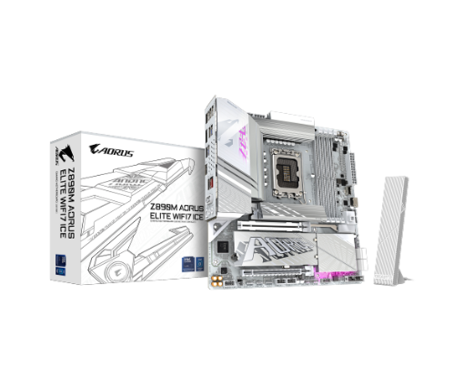 תמונה של לוח אם אינטל GIGABYTE Z890M AORUS ELITE WIFI7 ICE WIFI7 BT PCIE 5