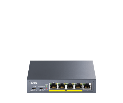 תמונה של מתג לא מנוהל Cudy GS105P 5-Ports Gigabit Unmanaged POE Switch