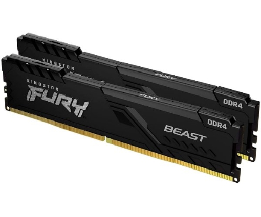 תמונה של זכרון לנייח Kingston Fury Beast Black 32GB 2X16 6000MHZ DDR5 C36