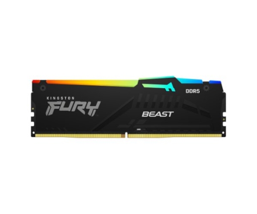 תמונה של זכרון לנייח Kingston Fury Beast Black RGB 32GB 6400MHZ DDR5 C32