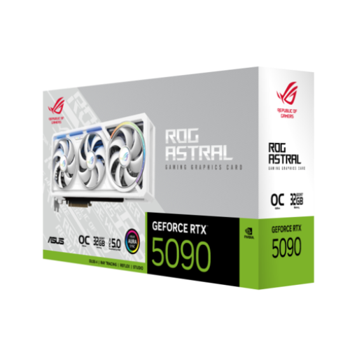 תמונה של כרטיס מסך לבן ROG Astral GeForce RTX 5090 32GB GDDR7 WHITE OC Edition Asus
