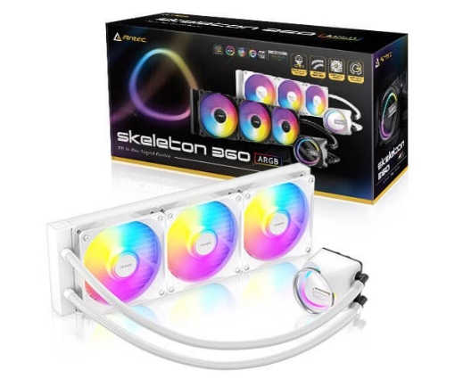 Picture of קירור נוזלי משולש Antec SKELETON 360 ARGB White INTEL/AMD