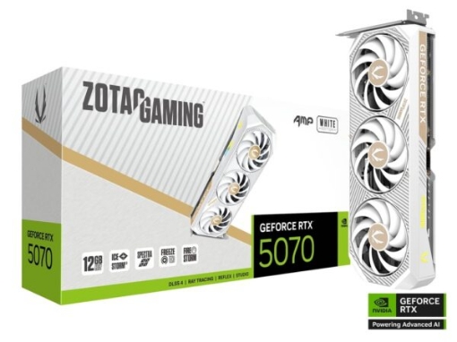 Picture of כרטיס מסך ZOTAC GAMING GeForce RTX 5070 AMP White Edition