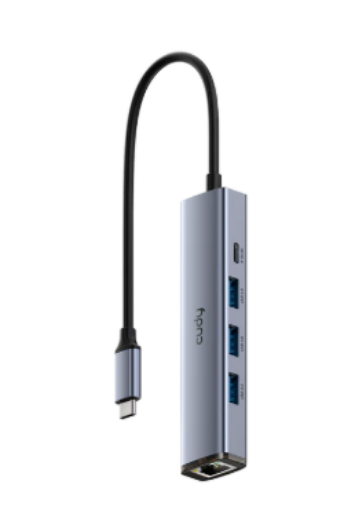 Picture of CUDY 6-IN-1 USB-C Hub with GbE & 4K@60Hz HDMI UH606