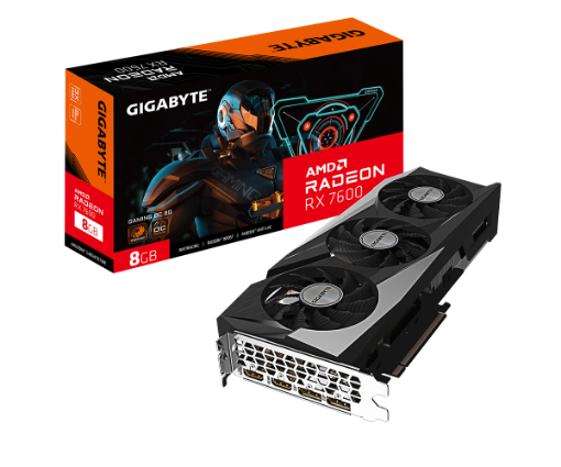 Picture of כרטיס מסך Gigabyte RADEON RX 7600 Gaming OC 8GB