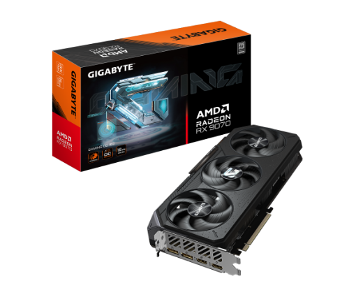 Picture of כרטיס מסך Gigabyte RADEON RX9070 GAMING OC 16GB PCIE 5.0