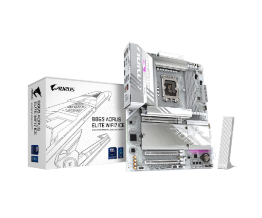 Picture of לוח למעבד דור 15 Gigabyte B860 A ELITE WIFI7 ICE ATX 2.5GB LAN
