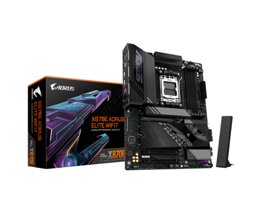 Picture of לוח אם GIGABYTE X870E AORUS ELITE WIFI7 ATX DDR5 AM5 BT 2.5GBE LA