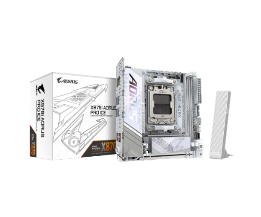 Picture of לוח אם GIGABYTE X870I AORUS PRO ICE MINI-ITX DDR5 AM5 BT 2.5GBE