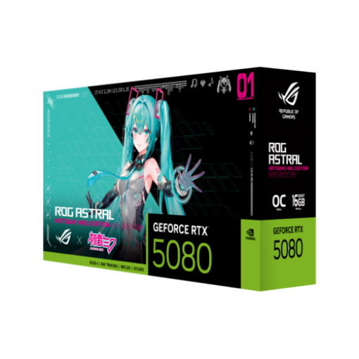 Picture of כרטיס מסך ASUS ROG Astral GeForce RTX 5080 16GB GDDR7 OC Hatsune Miku