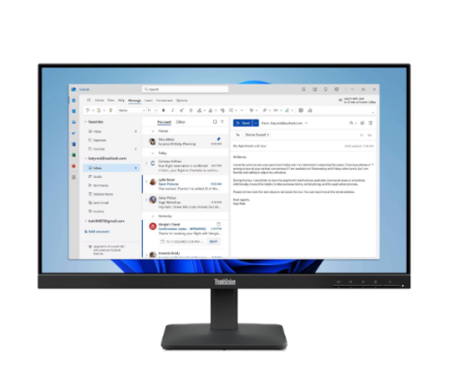 Picture of מסך ThinkVision S24-4e 4ms 100Hz FHD IPS 23.8 HDMI VGA Black Vesa
